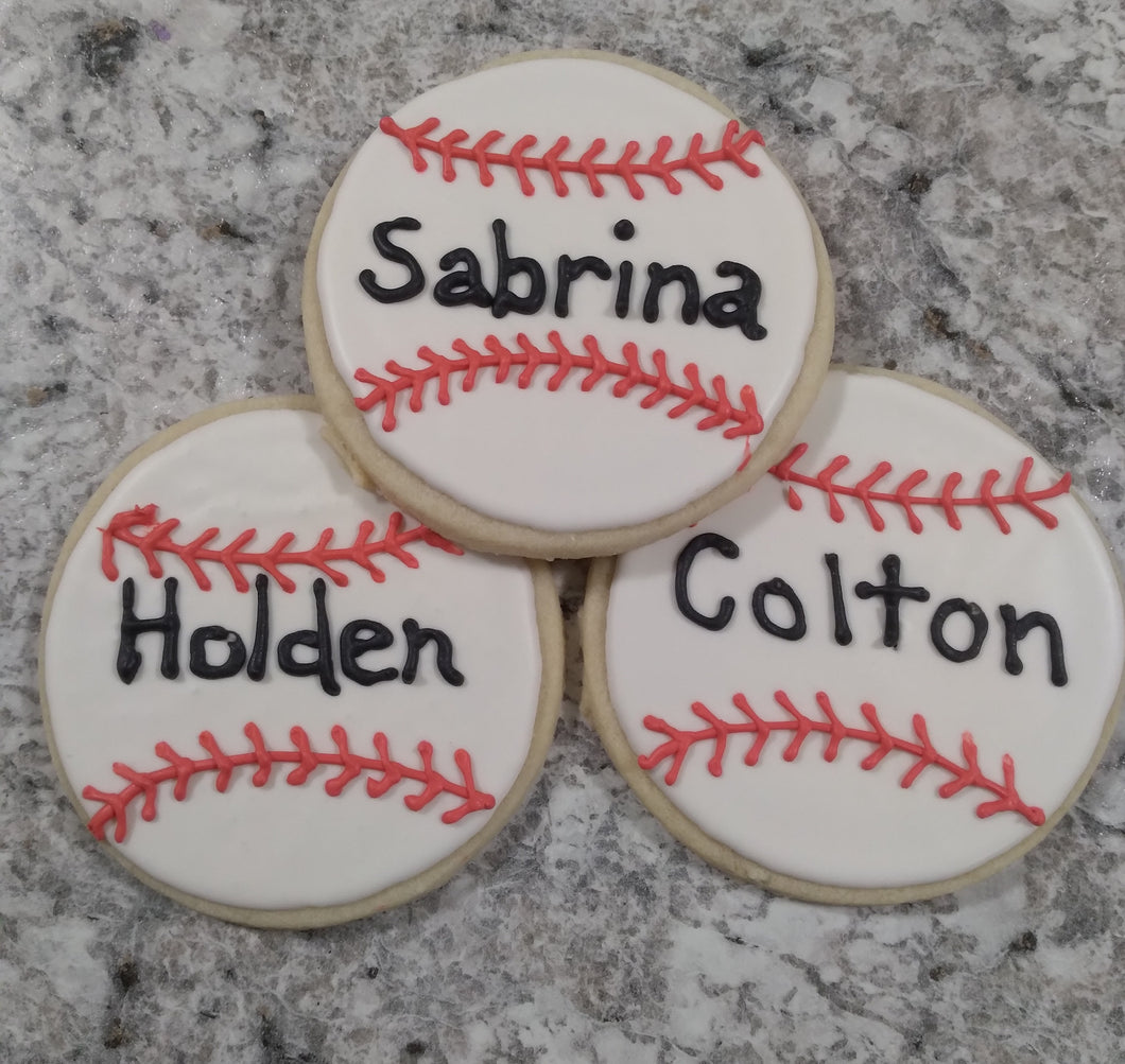 Decorated Cookies - Baseball