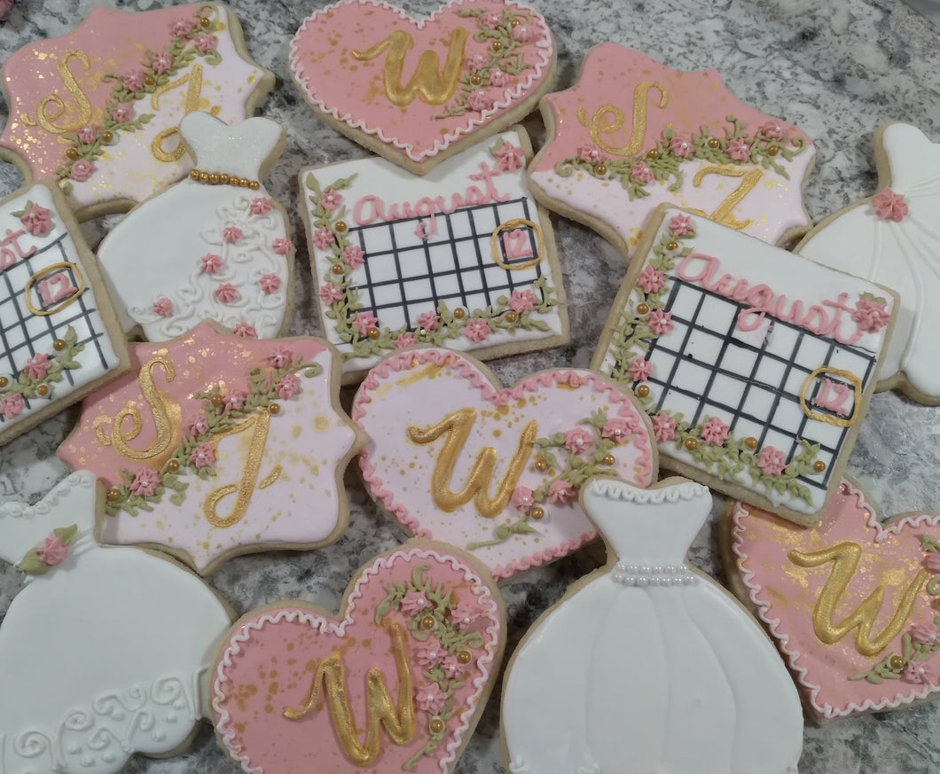 Save the Date Decorated Cookies