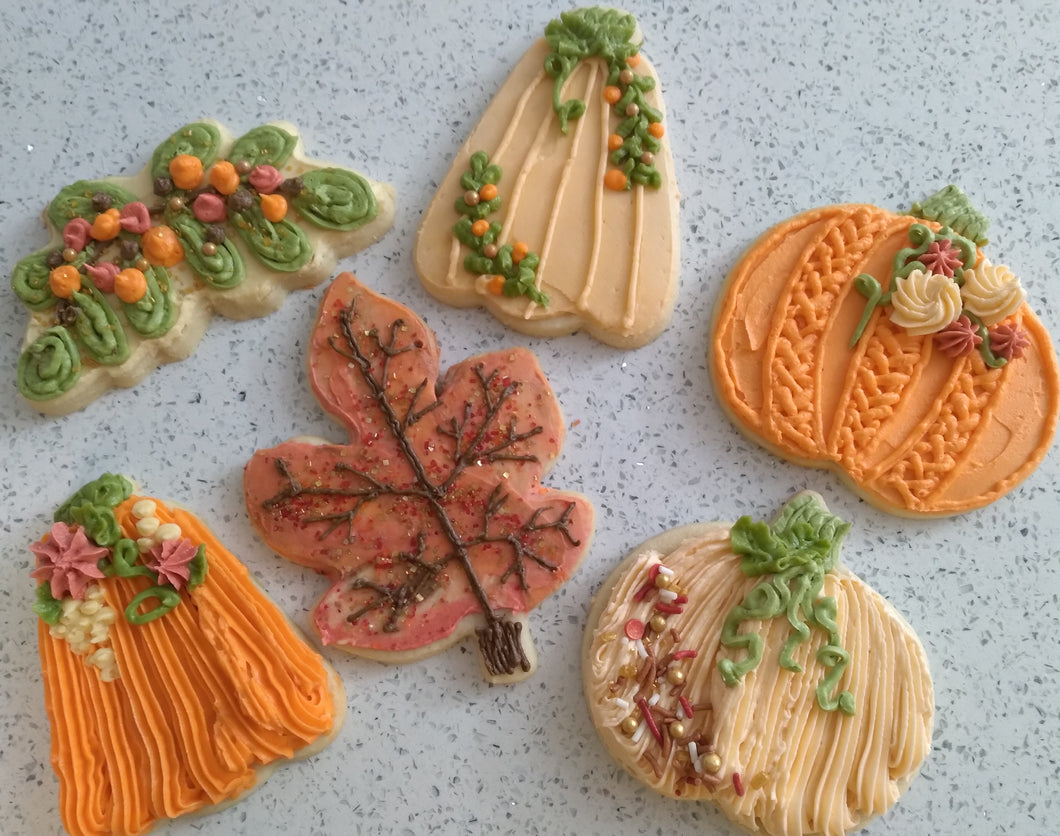 Decorated Cookies - Autumn Foliage, Pumpkins