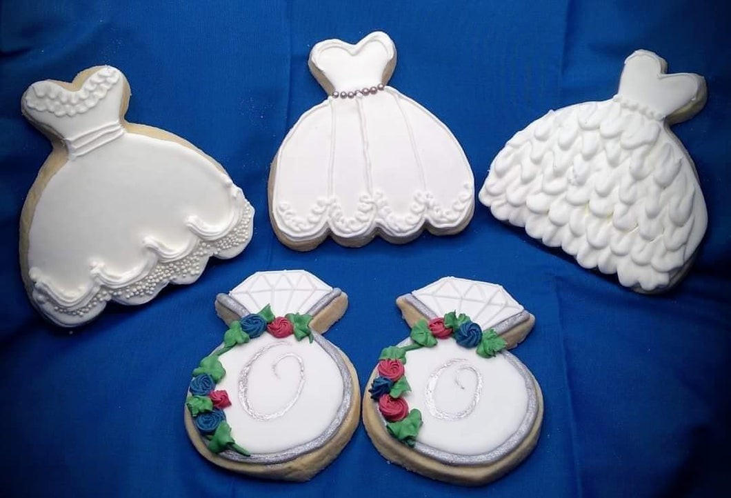 White Wedding Decorated Cookies