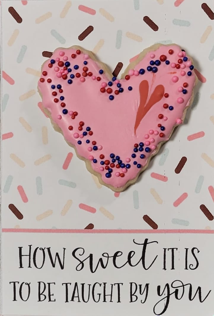 Valentine Cookie Cards - Teacher Card
