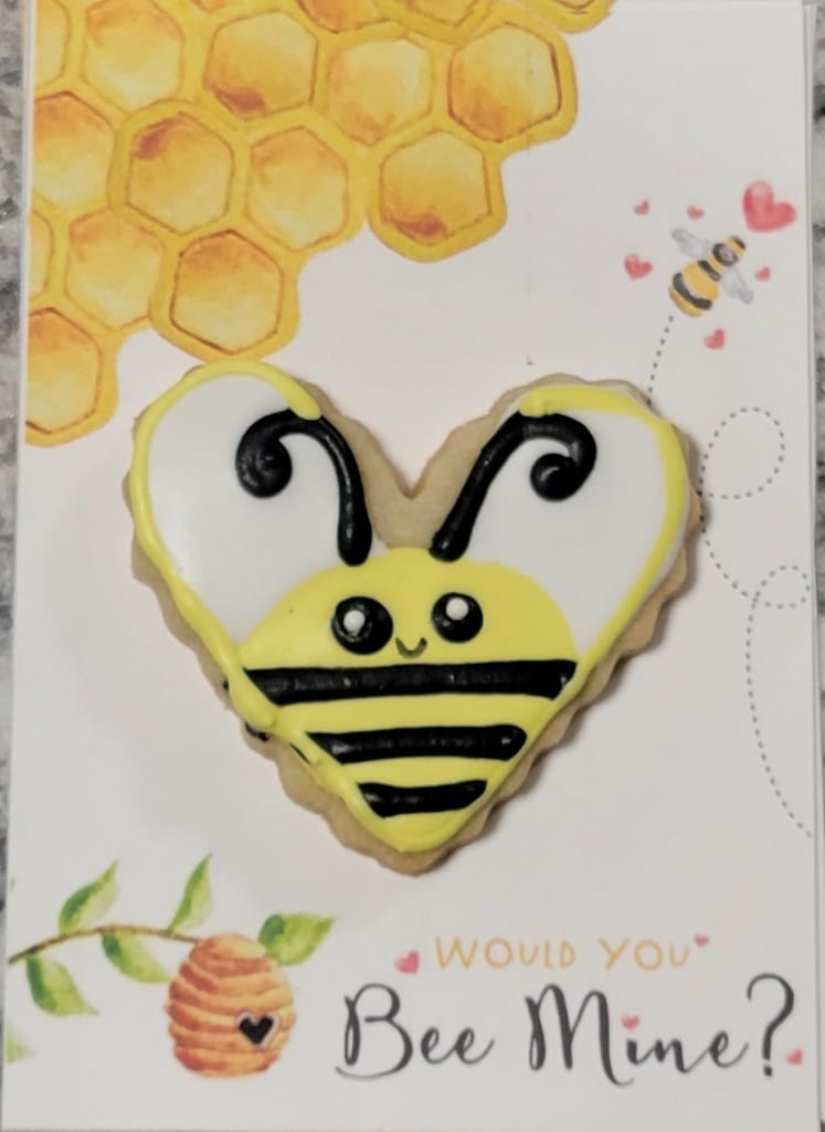 Valentine Cookie Cards - Bee Mine